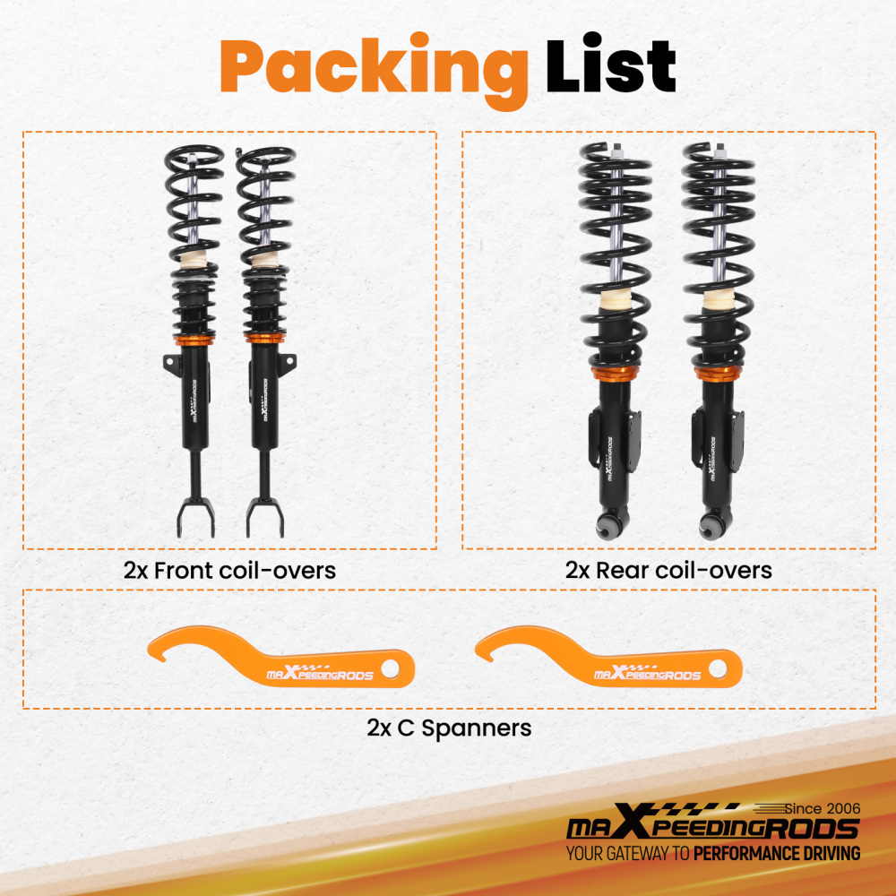 Coilover Suspension Kit compatible for BMW 6 Series F06 Petrol Coupe 640d, 640i, 650i