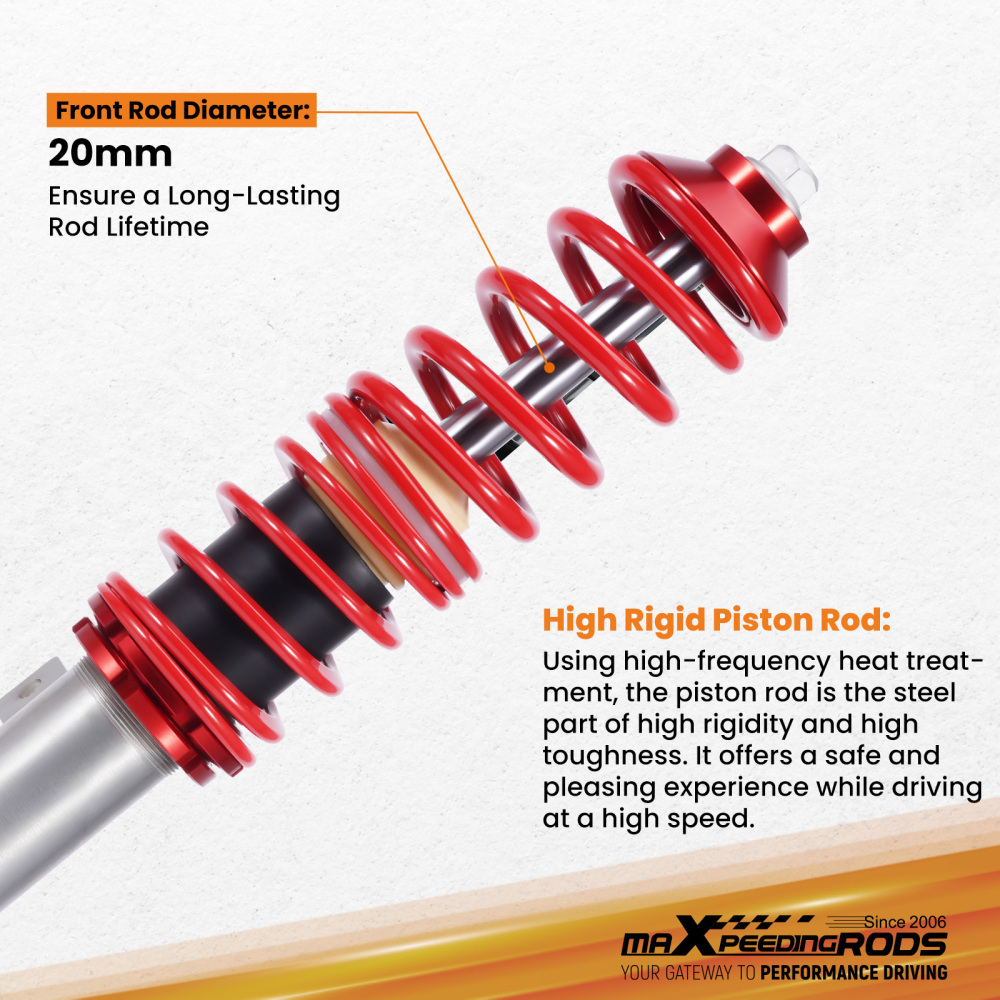 Front Coilovers compatible for Fiat 500 Hatchback Cabriolet inc compatible for Abarth 2007-2021