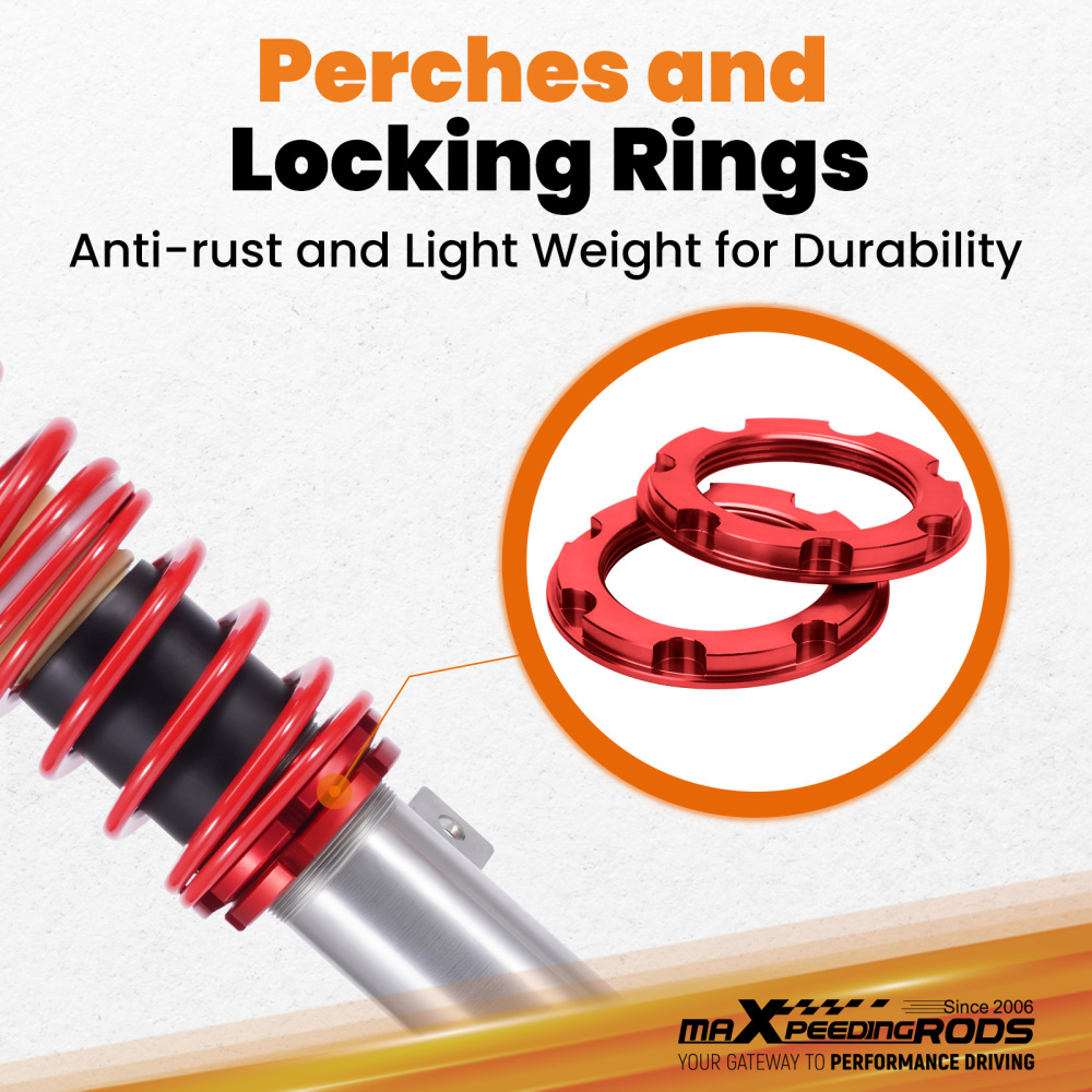 Front Coilovers compatible for Fiat 500 Hatchback Cabriolet inc compatible for Abarth 2007-2021