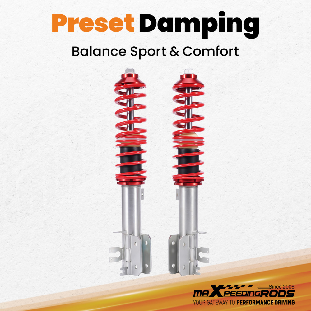 Front Coilovers compatible for Fiat 500 Hatchback Cabriolet inc compatible for Abarth 2007-2021