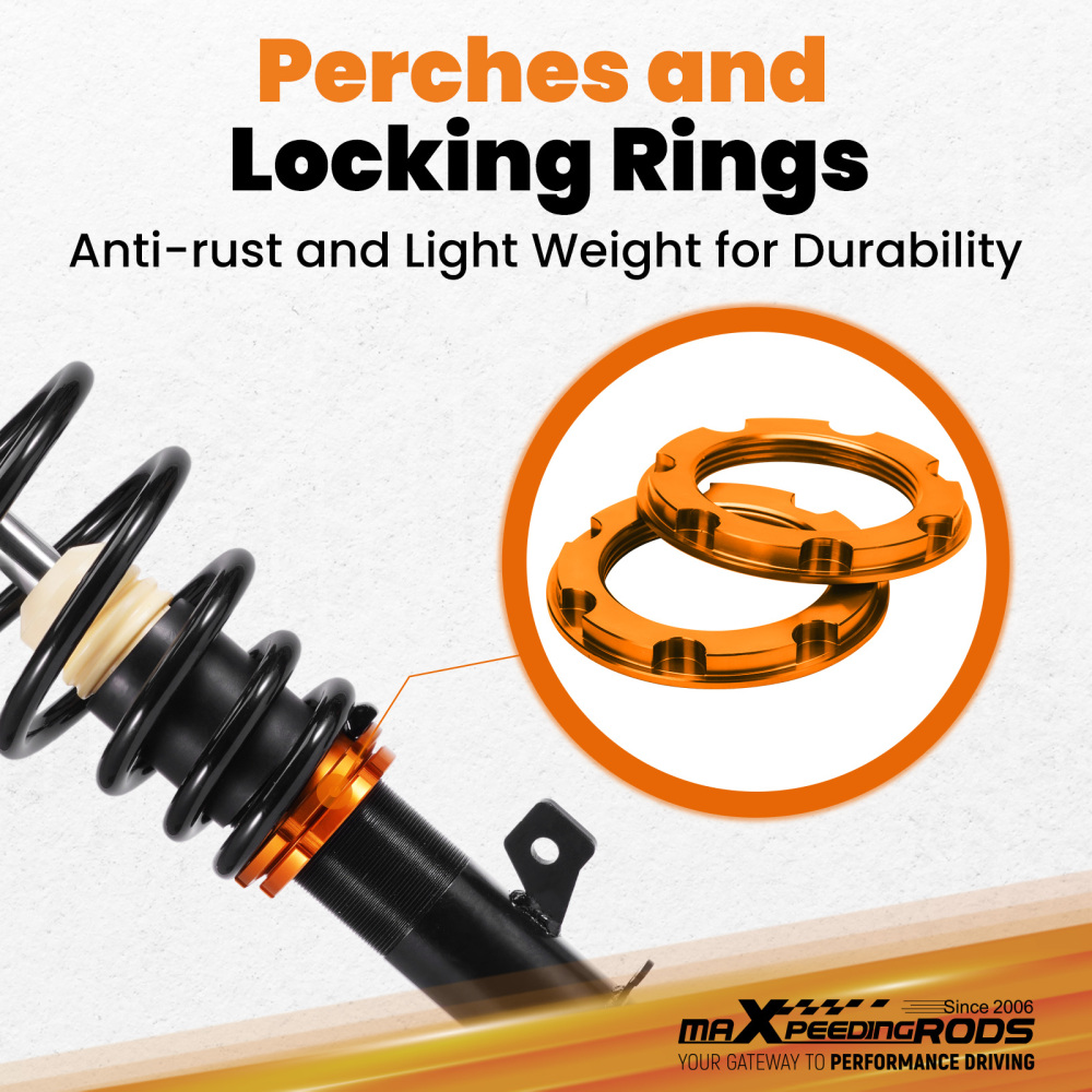 Coilovers Shock Springs compatible for Ford Fiesta MK7 (Fiesta VI) JA8 2008-2019 1.0-1.6