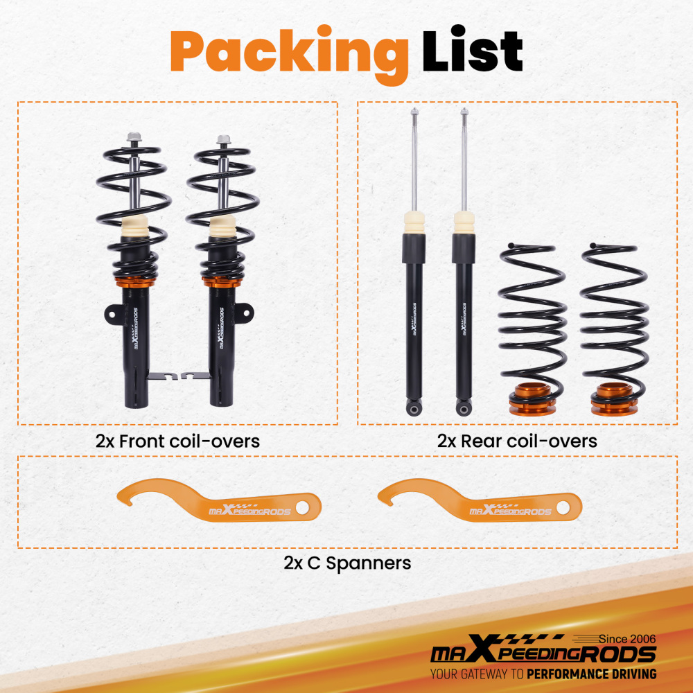 New Coilovers Kit compatible for Ford Fiesta Mk6 ST150 JH JD