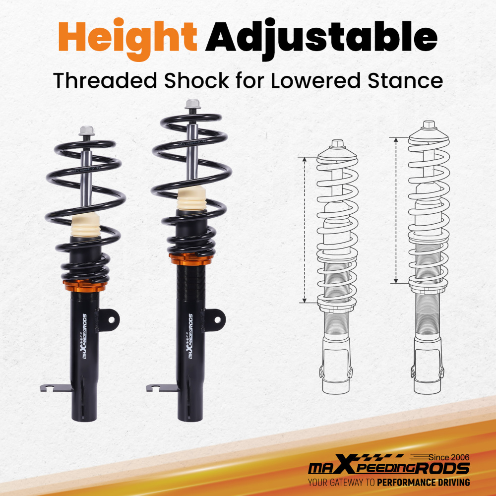 New Coilovers Kit compatible for Ford Fiesta Mk6 ST150 JH JD