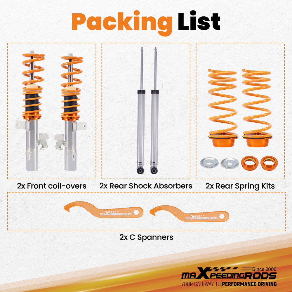 Coilovers Spring Struts compatible for Volvo Compatible for Ford Full Set Shocks Suspension 2003-2010