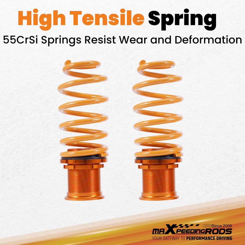 Kit Amortisseurs Suspensions Combine Filete compatible pour VW Golf 7 Audi A3 8V 2015 a 2019