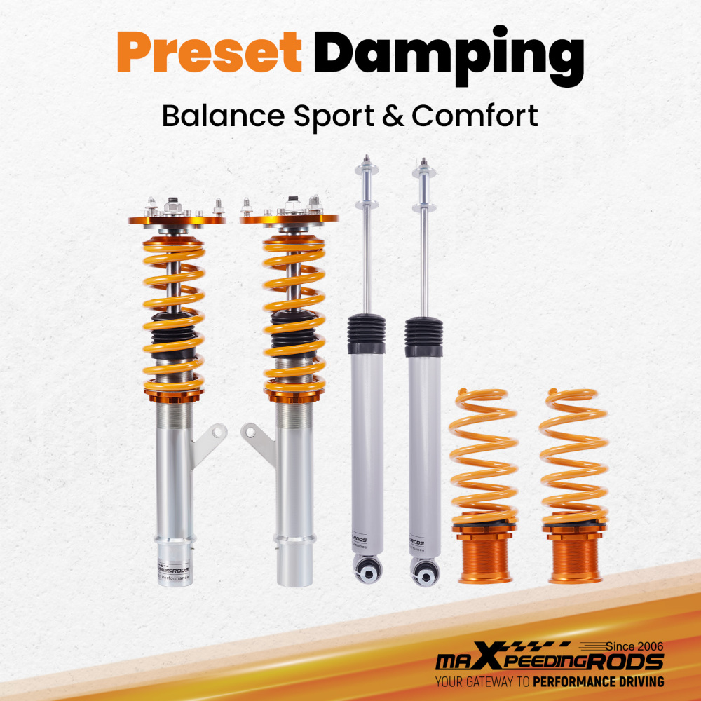 Kit Amortisseurs Suspensions Combine Filete compatible pour VW Golf 7 Audi A3 8V 2015 a 2019