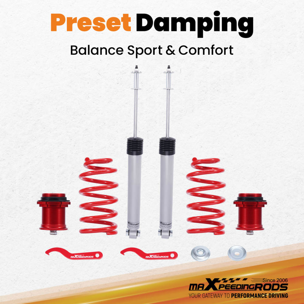 Rear Coilovers Lowering Kit compatible for VW Golf MK7 5G compatible for Audi A3 8V S3 2013-2020