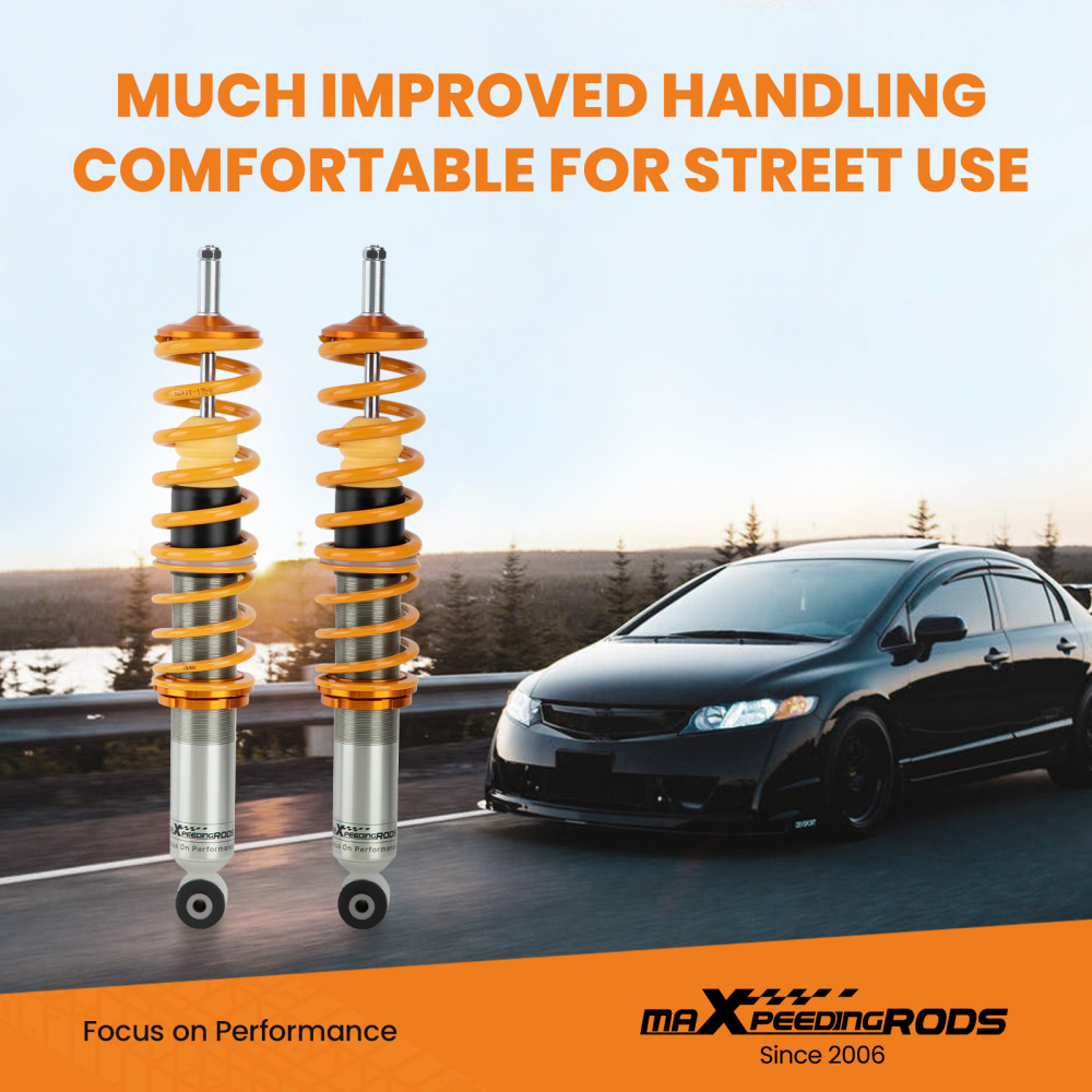 Compatible for VW Volkswagen Golf MK1 Adjustable Height Shock Absorber Full Coilover Suspension lowering kit