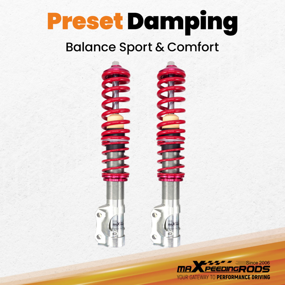 Front Coilovers compatible for Volkswagen Golf MKII MkIII compatible for VW Golf MK2 MK3 1985-2000