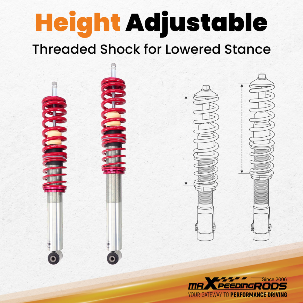 Rear Coilovers compatible for Volkswagen Golf MK2 MK3 III compatible for VW 1985-2000 Vento Jetta