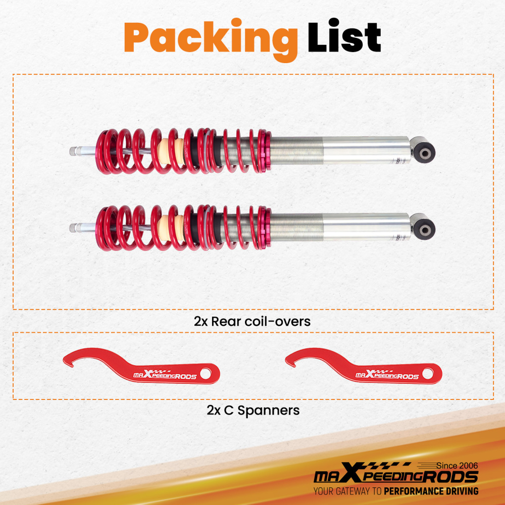 Rear Coilovers compatible for Volkswagen Golf MK2 MK3 III compatible for VW 1985-2000 Vento Jetta