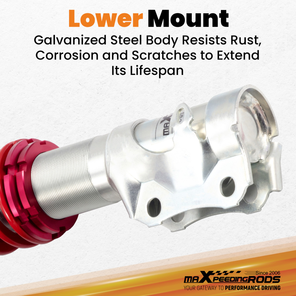 Kit de Combinés Filetés compatible pour VW Golf 2 3 1983-2002 Réglable Coilover Suspension