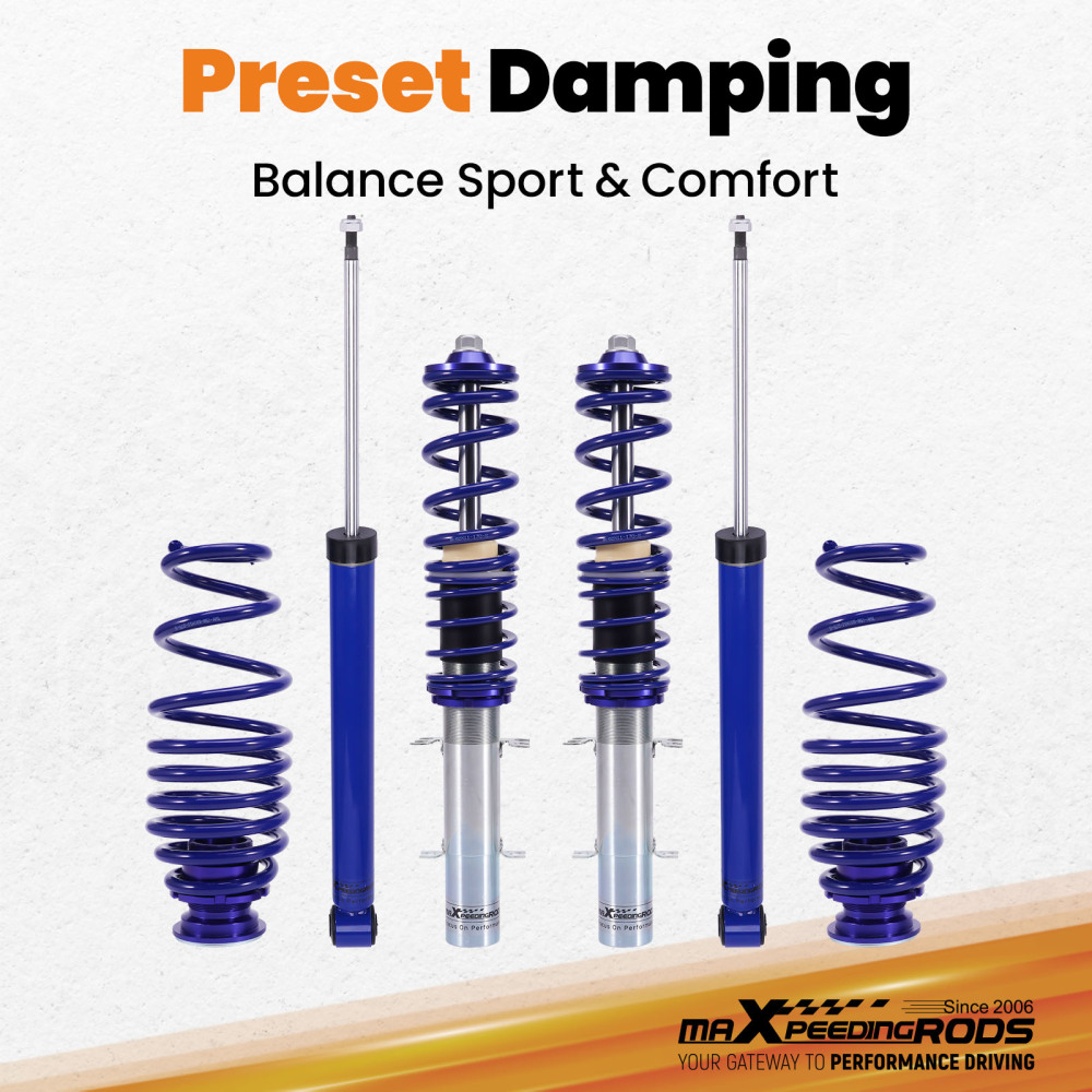 Coilover Suspension Kit compatible for Volkswagen VW Golf Mk4 New Beetle 9C1 1.6 1.8 T 2.0