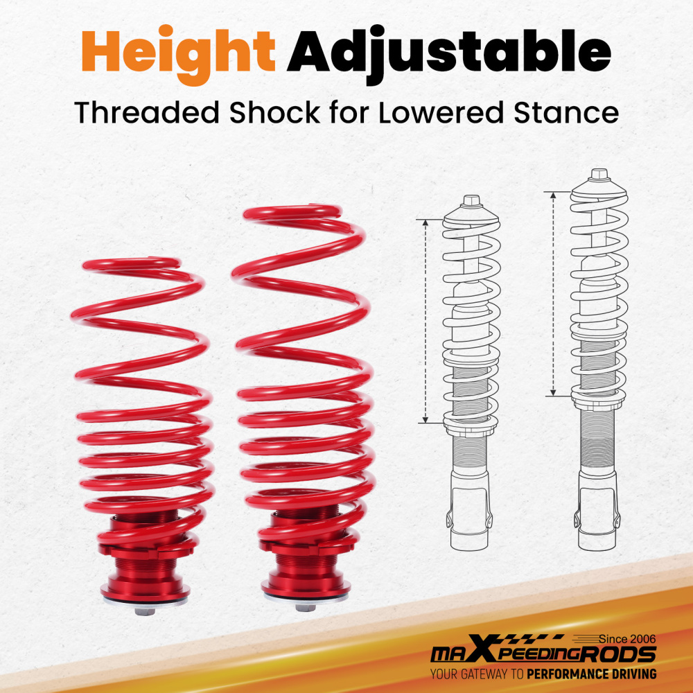Rear Coilovers suspension lowering compatible for VW Golf mk 4 1998 - 2004