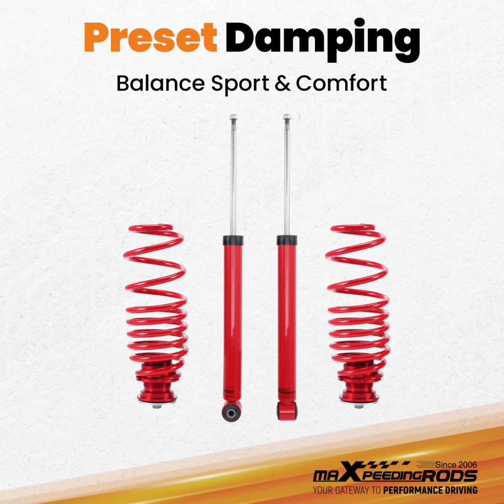 Rear Coilovers suspension lowering compatible for VW Golf mk 4 1998 - 2004