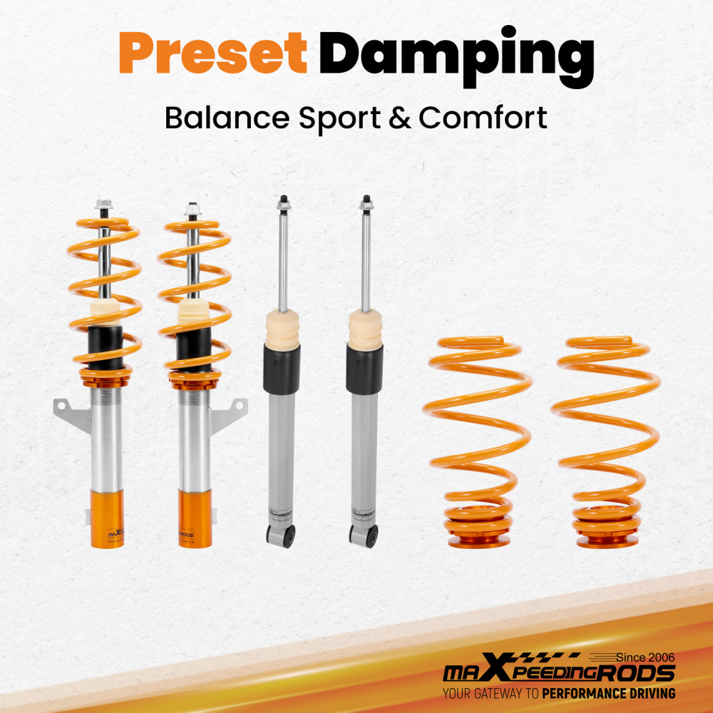 Kit Suspension Combine Filete compatible pour VW Golf 5 1K de 2003 a 2008 compatible pour Audi A3 8P