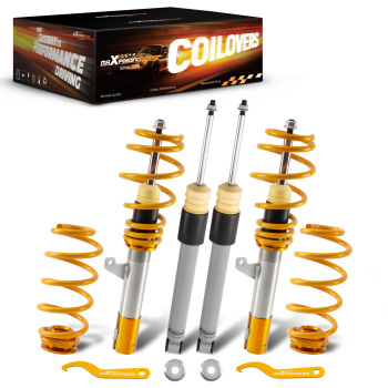 Compatible for VW MK5 MK6compatible compatible for Golf/GTI/R32 Beetle 2006-2014 Coil Spring Strut Coilovers Full Kit Lowering Kit