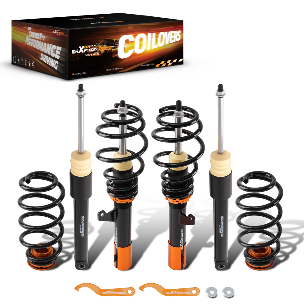 4Pcs Coilover Struts Shocks compatible for VW MK5 MK6 compatible for GOLF JETTA 2006-2014 Suspension Kit