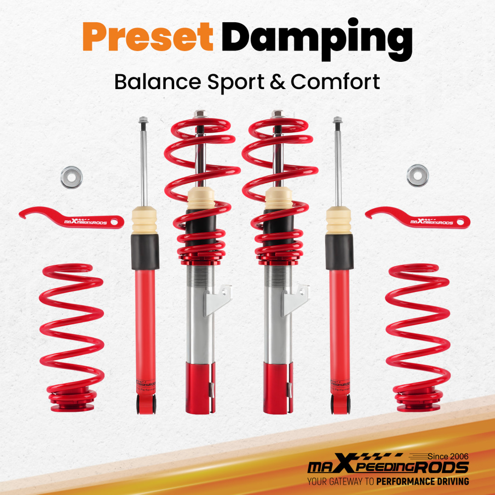 Coilover compatible for Audi VW Golf MK5 MK6 MKV 1K1 Suspension Coilovers Struts Absorber