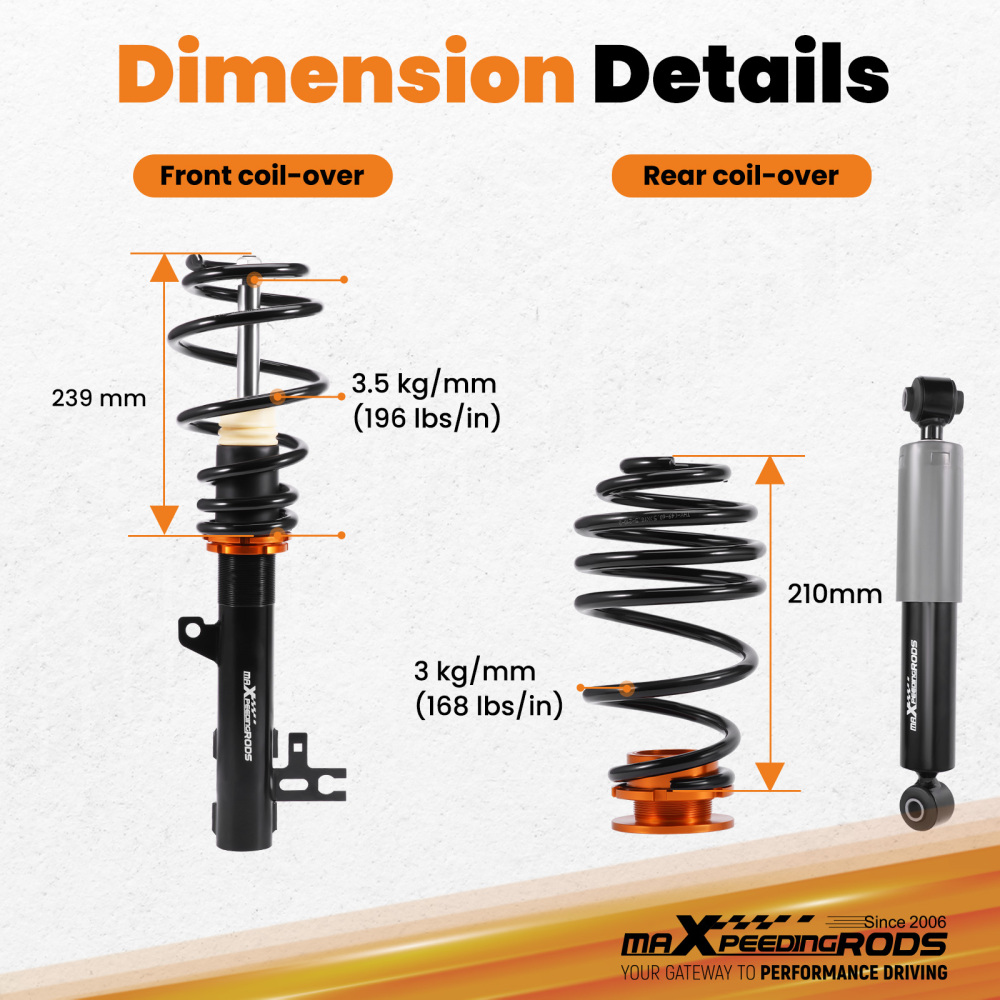 Lowering Suspension Coilovers compatible for Vauxhall Opel Astra H Mk5 2004-2010 1.9 2.0