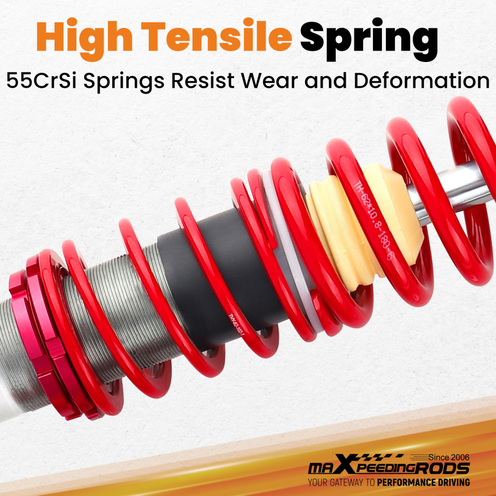 Amortisseurs Combinés Filetés compatible pour Peugeot 206 1998-2012 1.1 1.4 2.0 16V