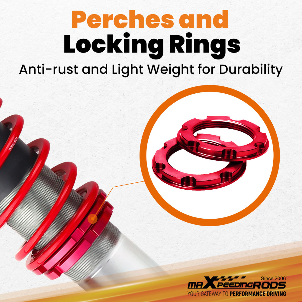 Amortisseurs Combinés Filetés compatible pour Peugeot 206 1998-2012 1.1 1.4 2.0 16V