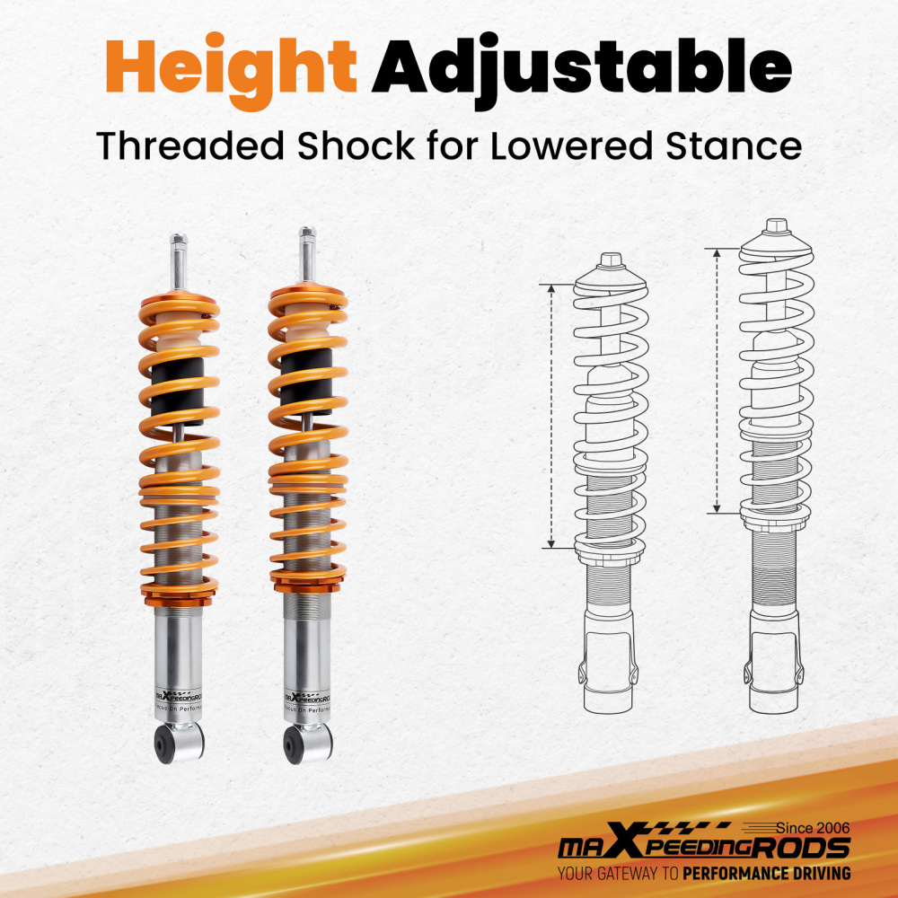 Compatible for VW POLO 6N2 Coilover Suspension Lowering Kit Spring Struts 2000