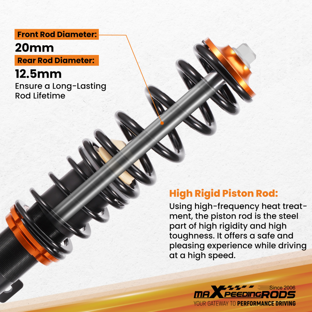 maXpeedingrods Coilovers compatible for VW Polo MK5 6R/6C compatible for Audi A1 8X compatible for Seat MK4 6J