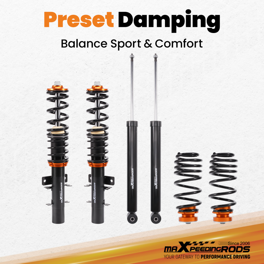 maXpeedingrods Coilovers compatible for VW Polo MK5 6R/6C compatible for Audi A1 8X compatible for Seat MK4 6J