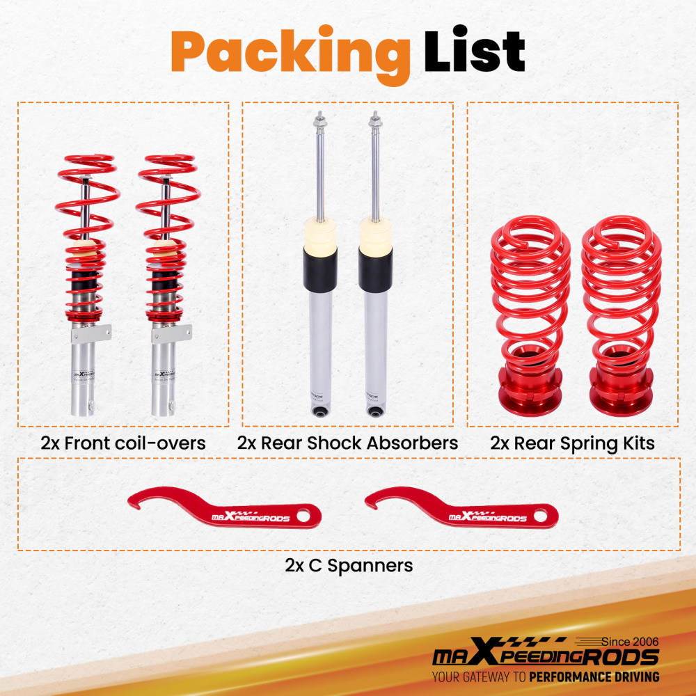 Street Coilovers Kit compatible for Seat Ibiza Mk5 KJ 1.0 1.5 TSi 1.6TDi 2017-