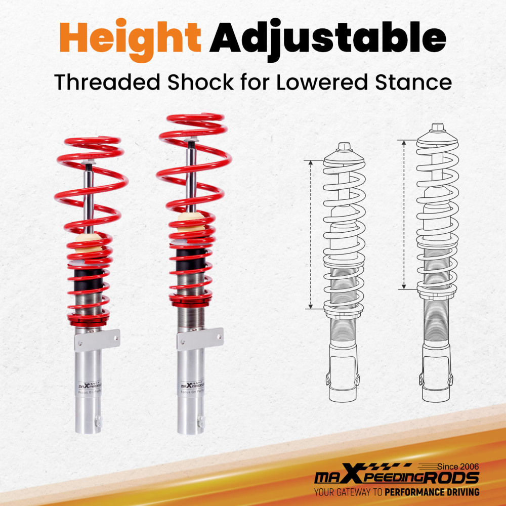 Street Coilovers Kit compatible for Seat Ibiza Mk5 KJ 1.0 1.5 TSi 1.6TDi 2017-