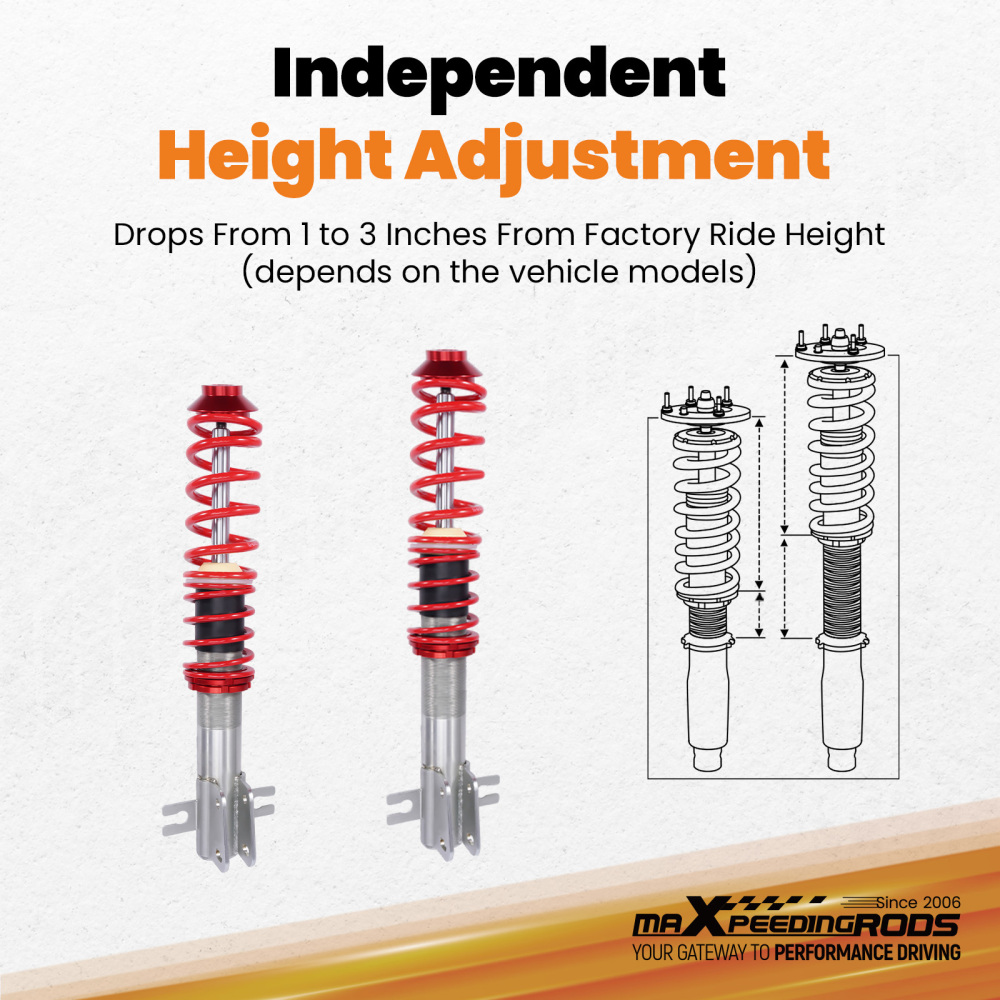 Coilovers Suspension Kit compatible for Fiat Punto 188 1999-2012 1.9 JTD 1.3