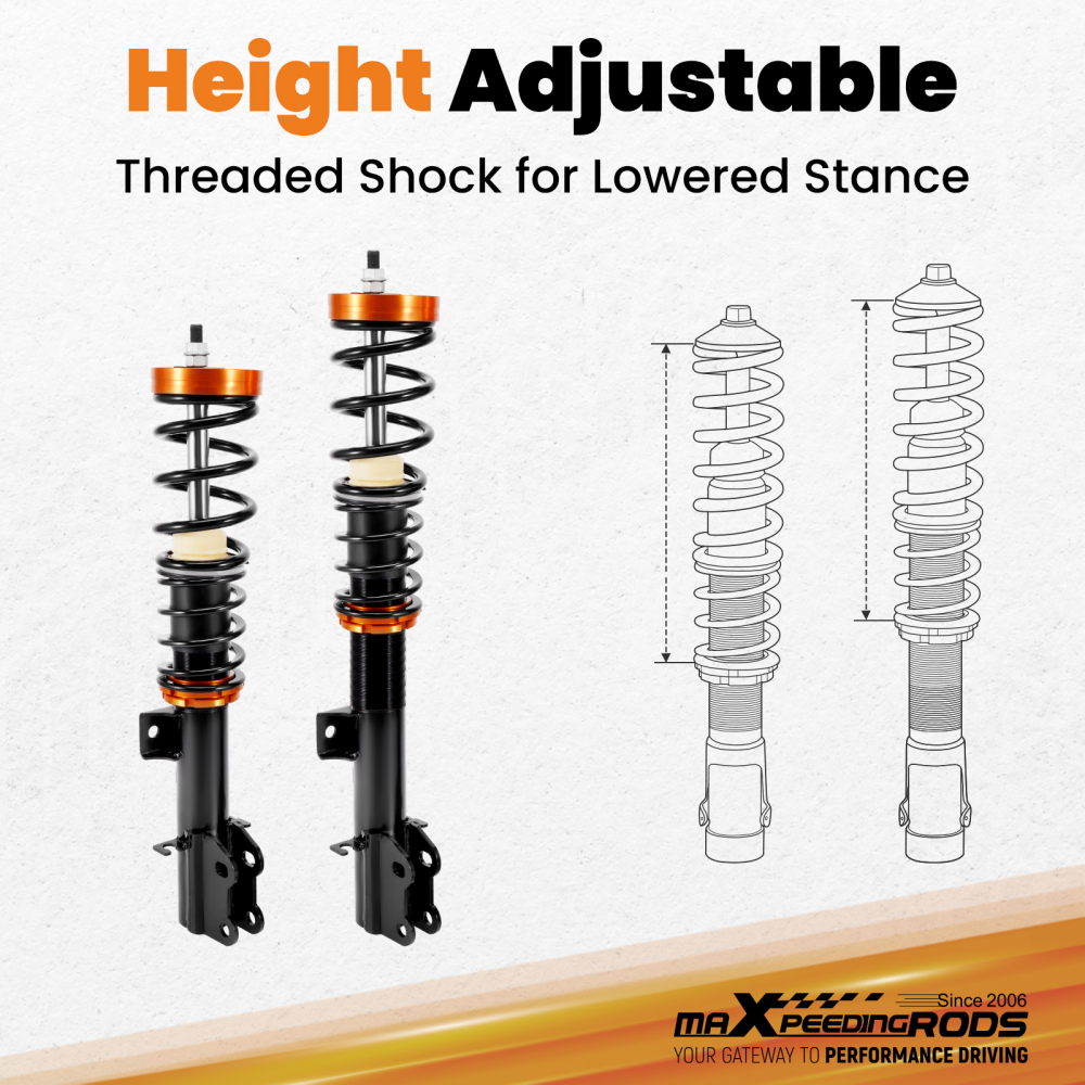 Adjustable Coilover Kit compatible for Fiat Grande Punto 199 2005-2018 Lowering Suspension