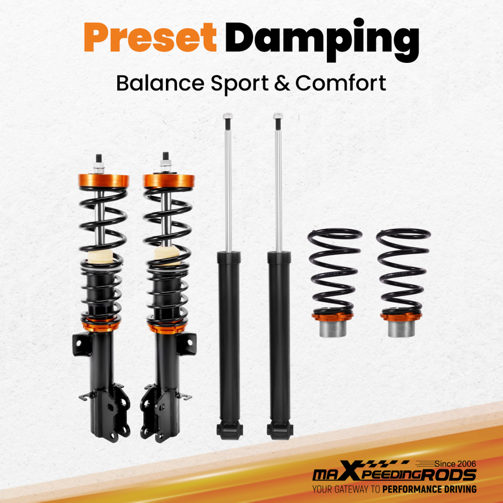 Adjustable Coilover Kit compatible for Fiat Grande Punto 199 2005-2018 Lowering Suspension
