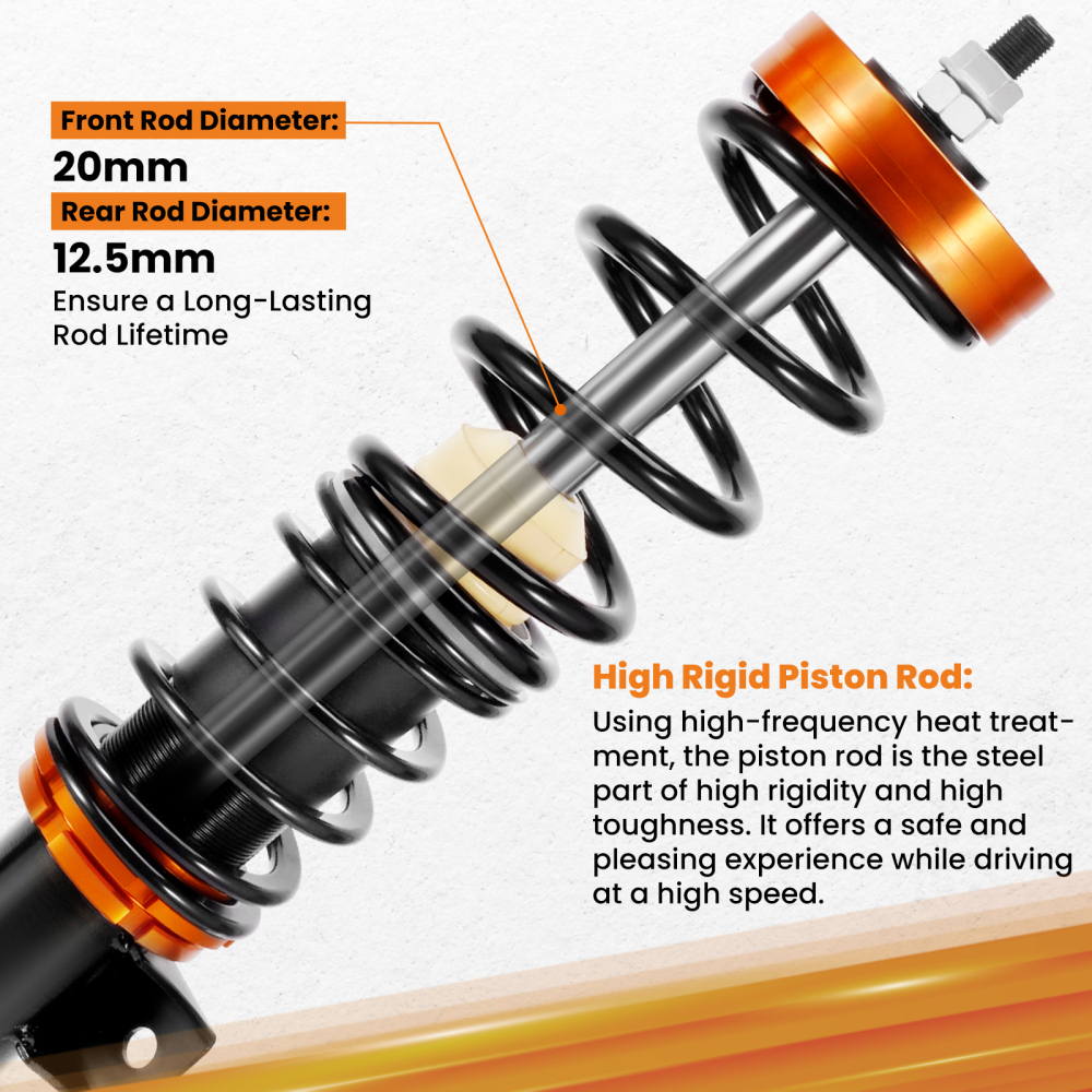 Adjustable Coilover Kit compatible for Fiat Grande Punto 199 2005-2018 Lowering Suspension