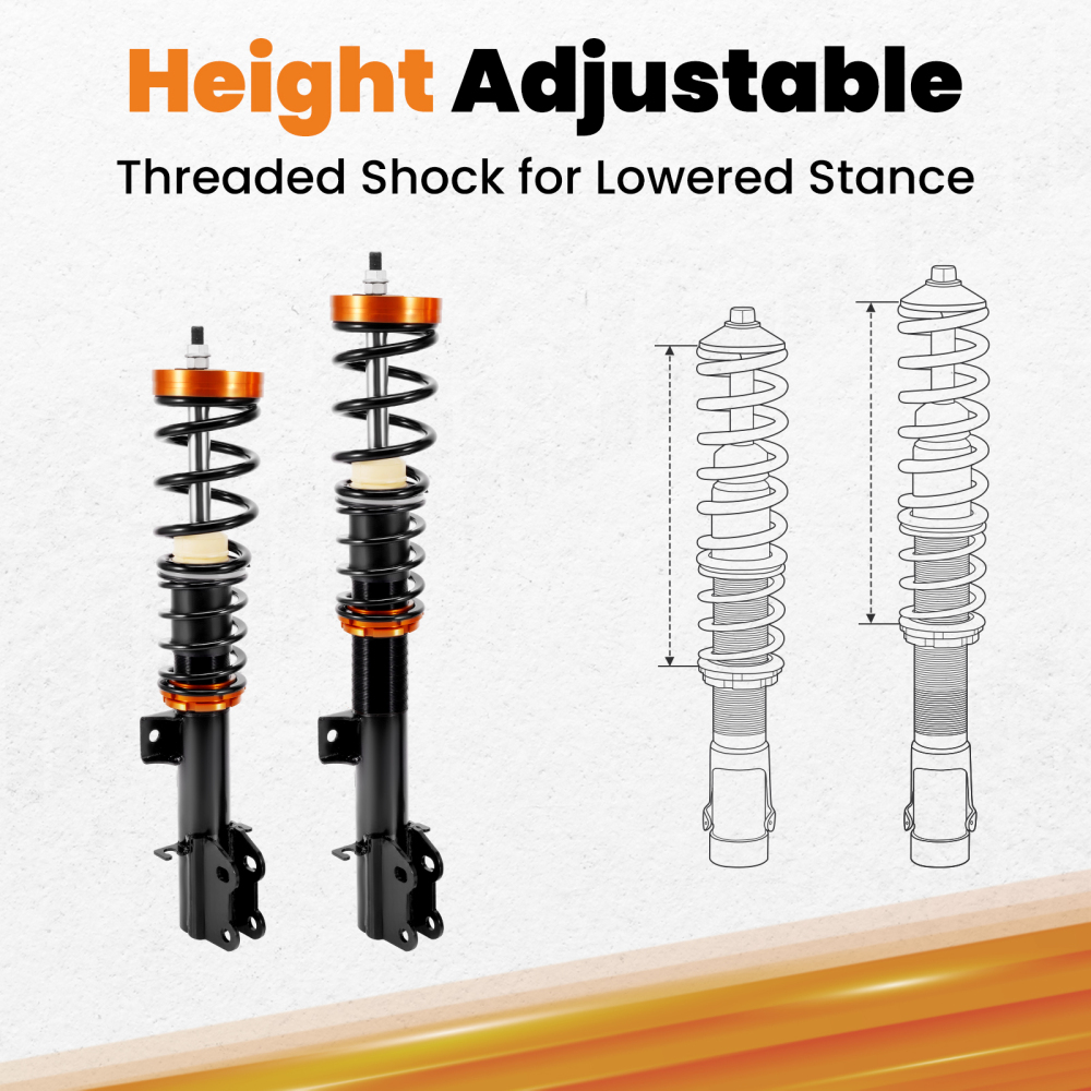 Adjustable Coilover Kit compatible for Fiat Grande Punto 199 2005-2018 Lowering Suspension