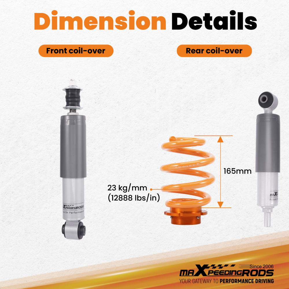 Coilover Kit Shock Absorber compatible for VW Transporter IV T4 Bus 70XB 70XC 7DB 7DW 90-03