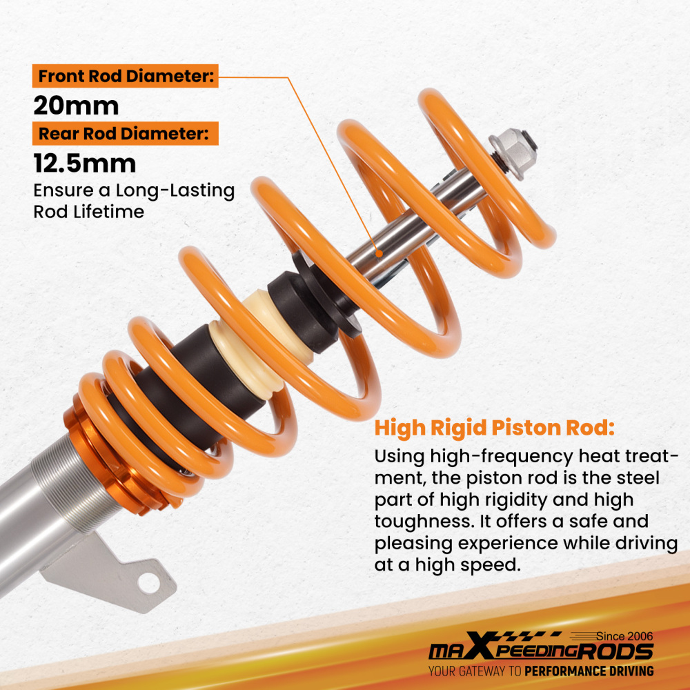 Street Coilovers compatible for VW Caddy Van Mk3 Mk42003-2020 2K 1.2 1.4 1.6 TDi Springs