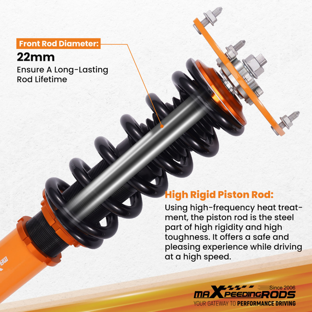 for 93-98 compatible for Lincoln Mark VIII Front Air to Struts Coilovers Conversion Kits