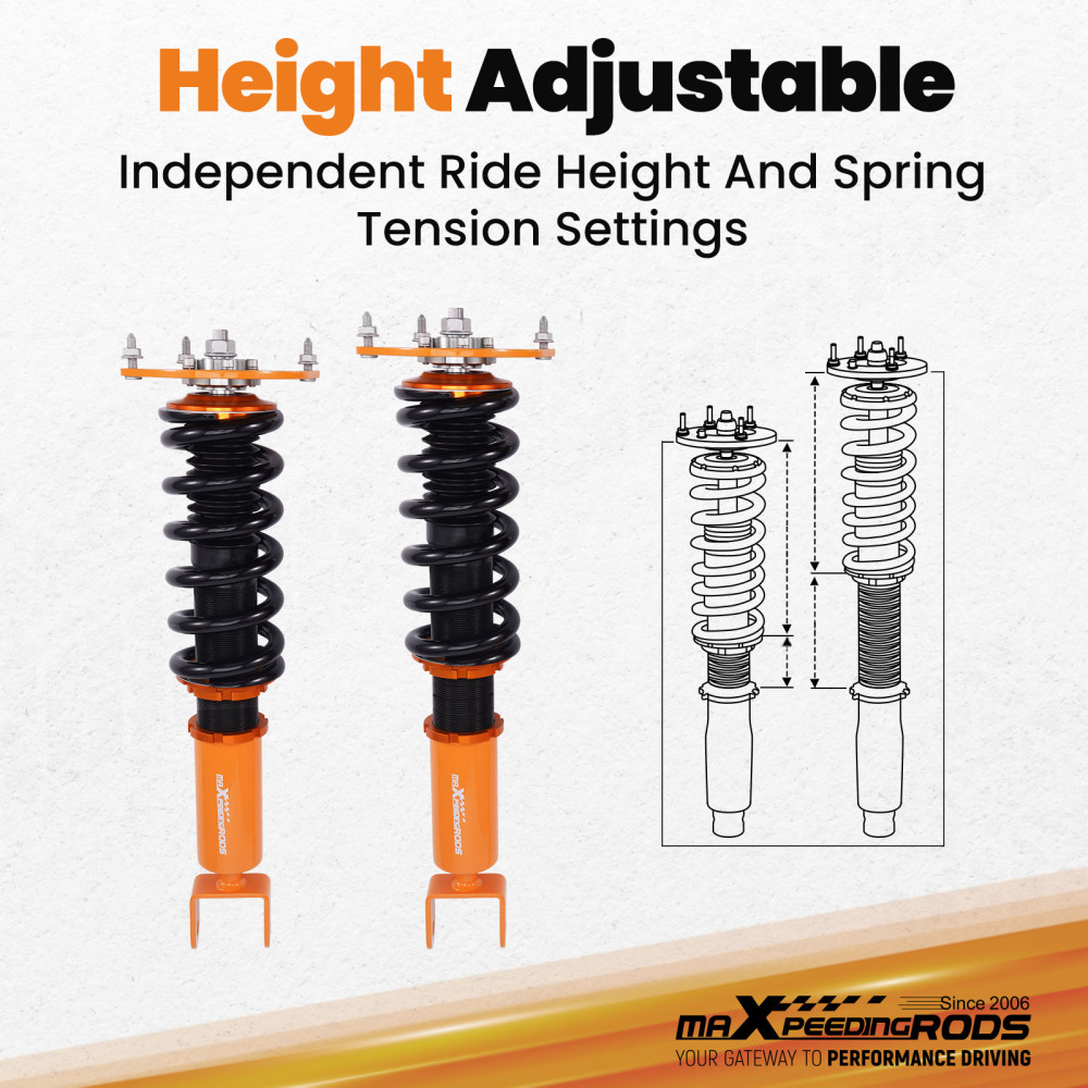 for 93-98 compatible for Lincoln Mark VIII Front Air to Struts Coilovers Conversion Kits