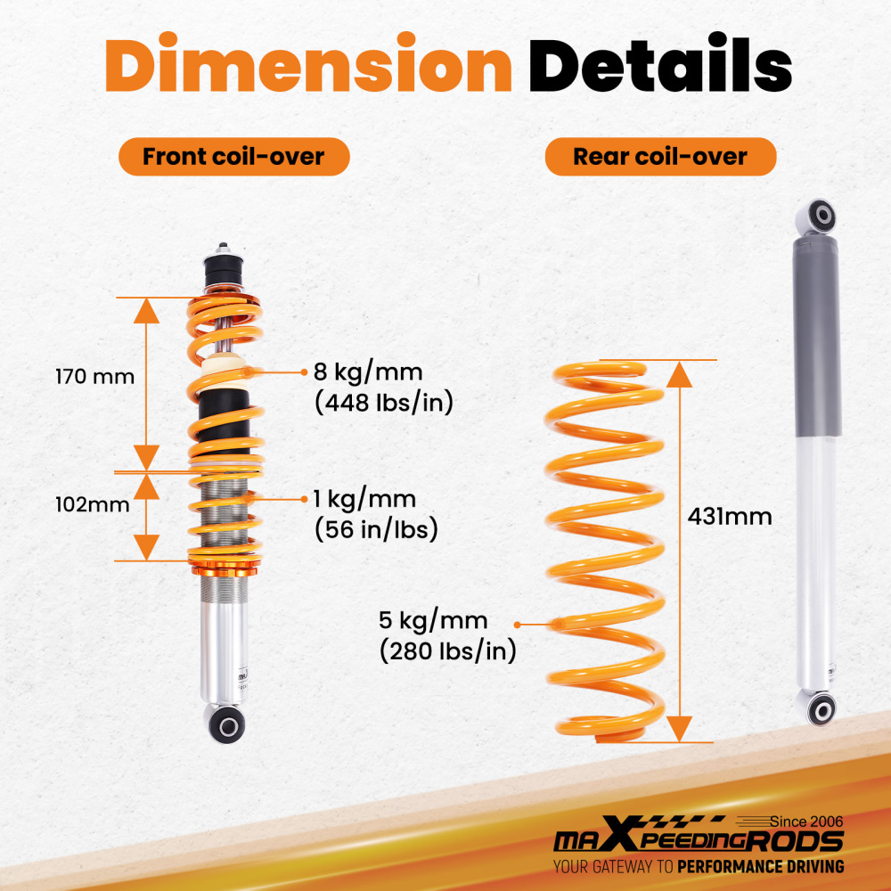 Air to Shocks & Coil Spring Conversion Kit compatible for Lincoln Navigator 4WD 1998-2002