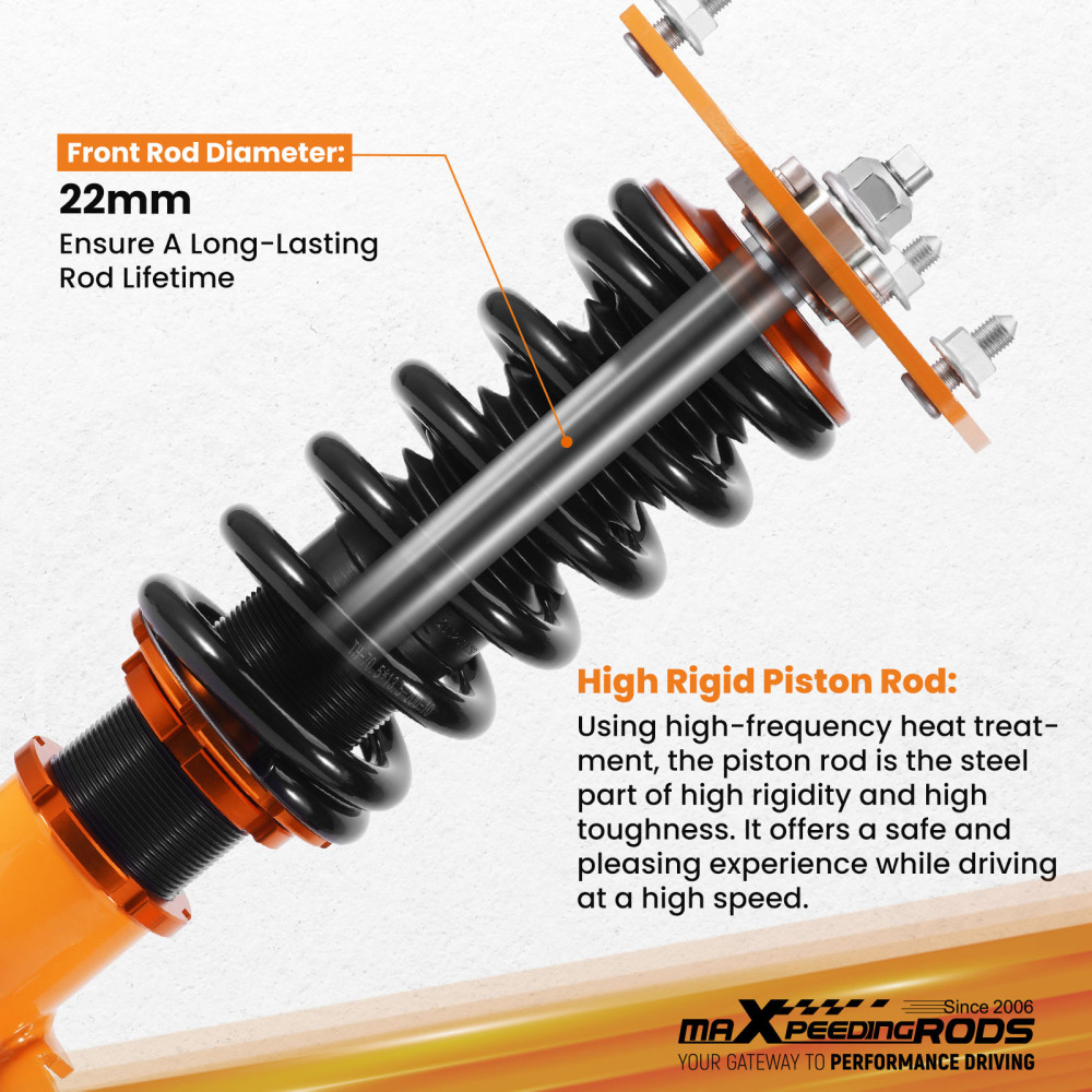 MaXpeedingrods Racing Coilovers compatible for Mitsubishi 3000GT 91-99 compatible for FWD