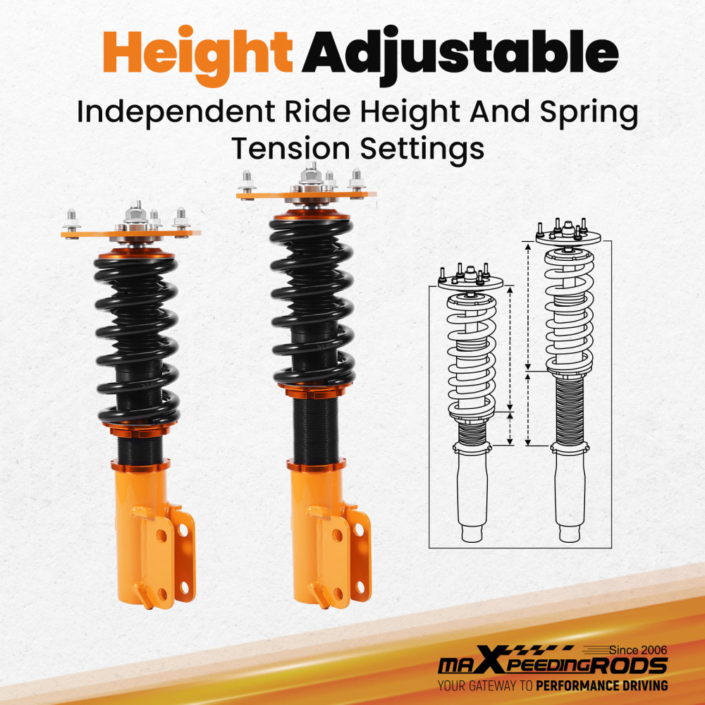 MaXpeedingrods Racing Coilovers compatible for Mitsubishi 3000GT 91-99 compatible for FWD