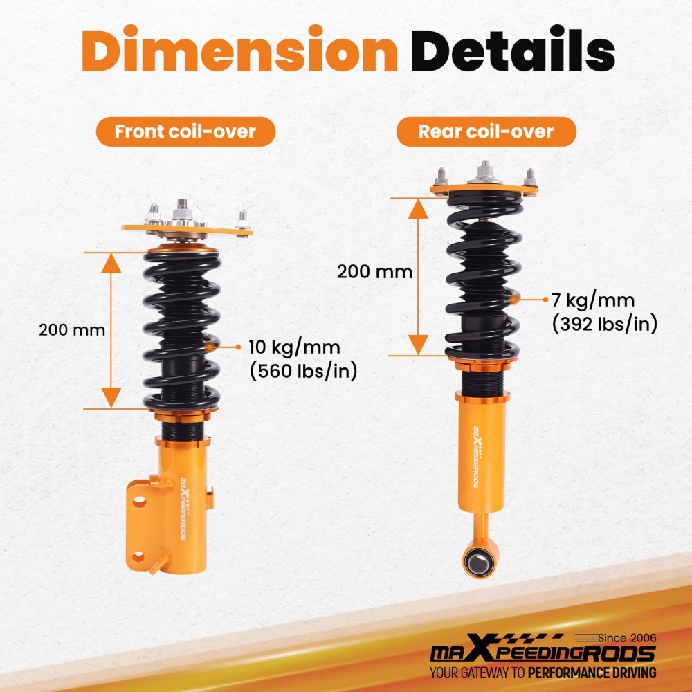 Coilover Suspension Kits compatible for Mitsubishi 3000GT AWD 1991-1999 3.0L Stealth1991-96