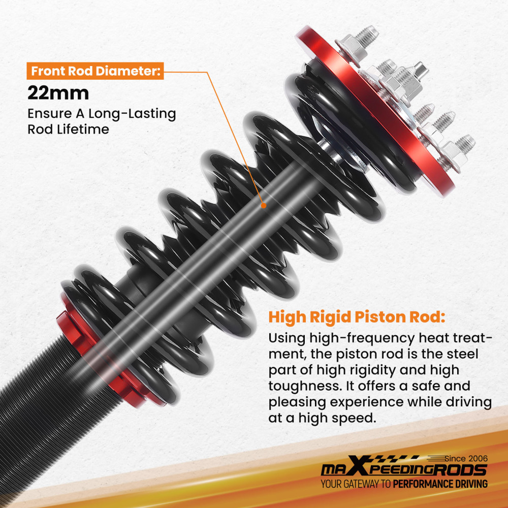 Suspensión roscada Amortiguadores compatible para Honda Accord Tourer Wagon CW1/CW2/CW3