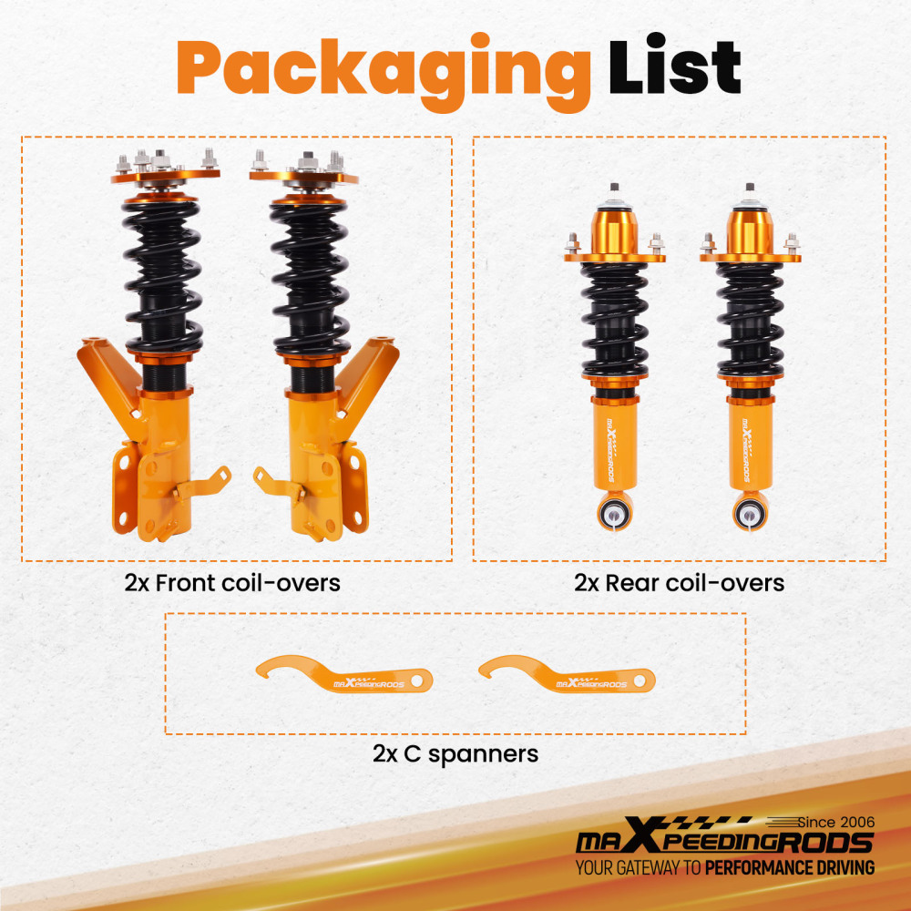 Coilovers Kit compatible for Honda Integra DC5 2001-2006 compatible for Acura RSX Type-S 2002-2006 Shock
