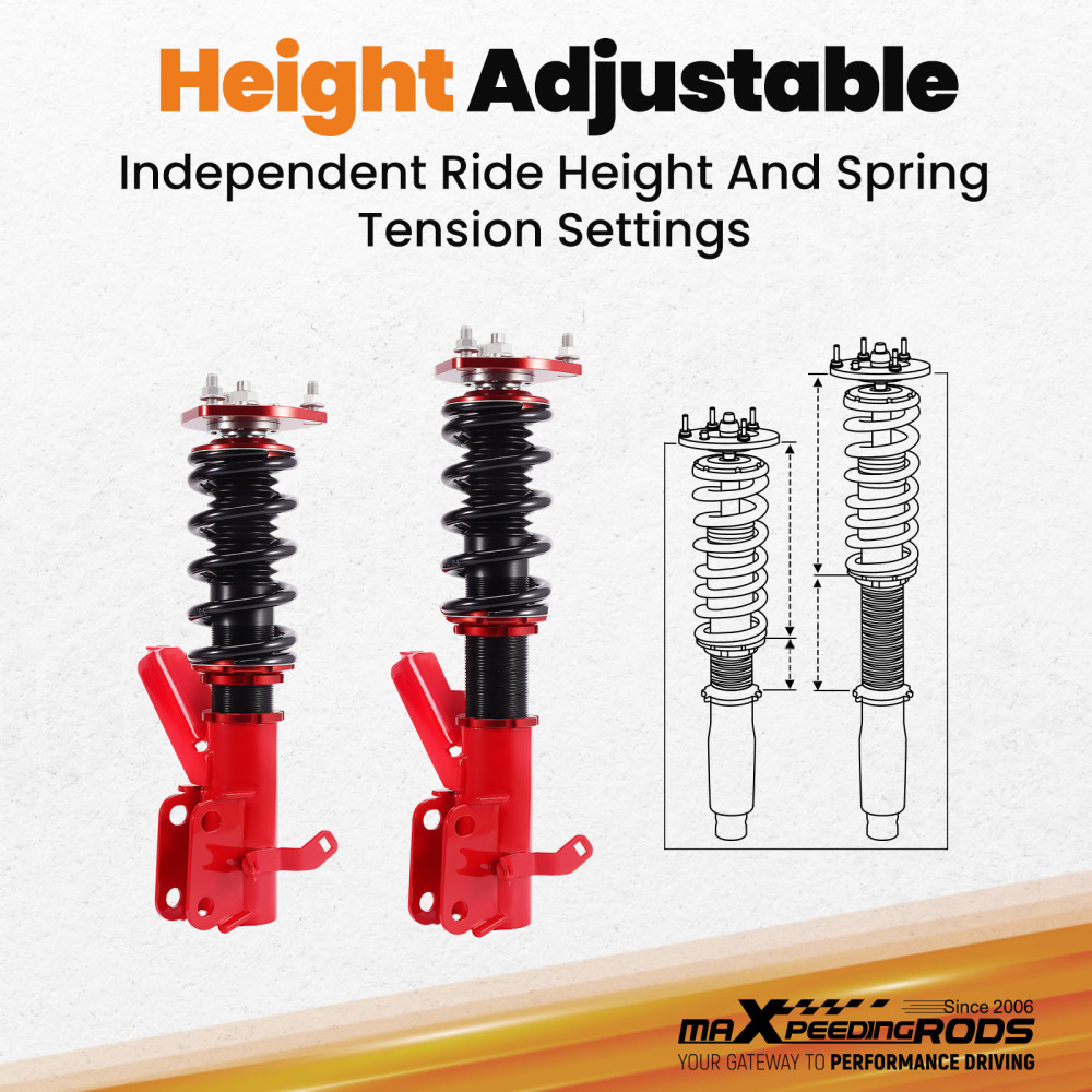 Adjustable Coilovers Suspension Shocks Struts compatible for Acura RSX Type S Base 02-06
