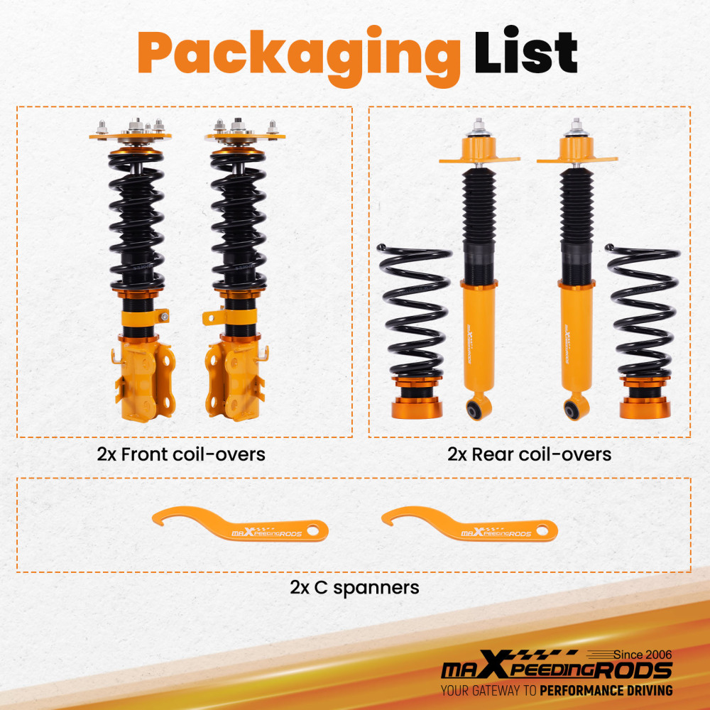MaXpeedingrods Coilover Suspension Lowering Kit compatible for MAZDA 6 Mazda6 2014-2019
