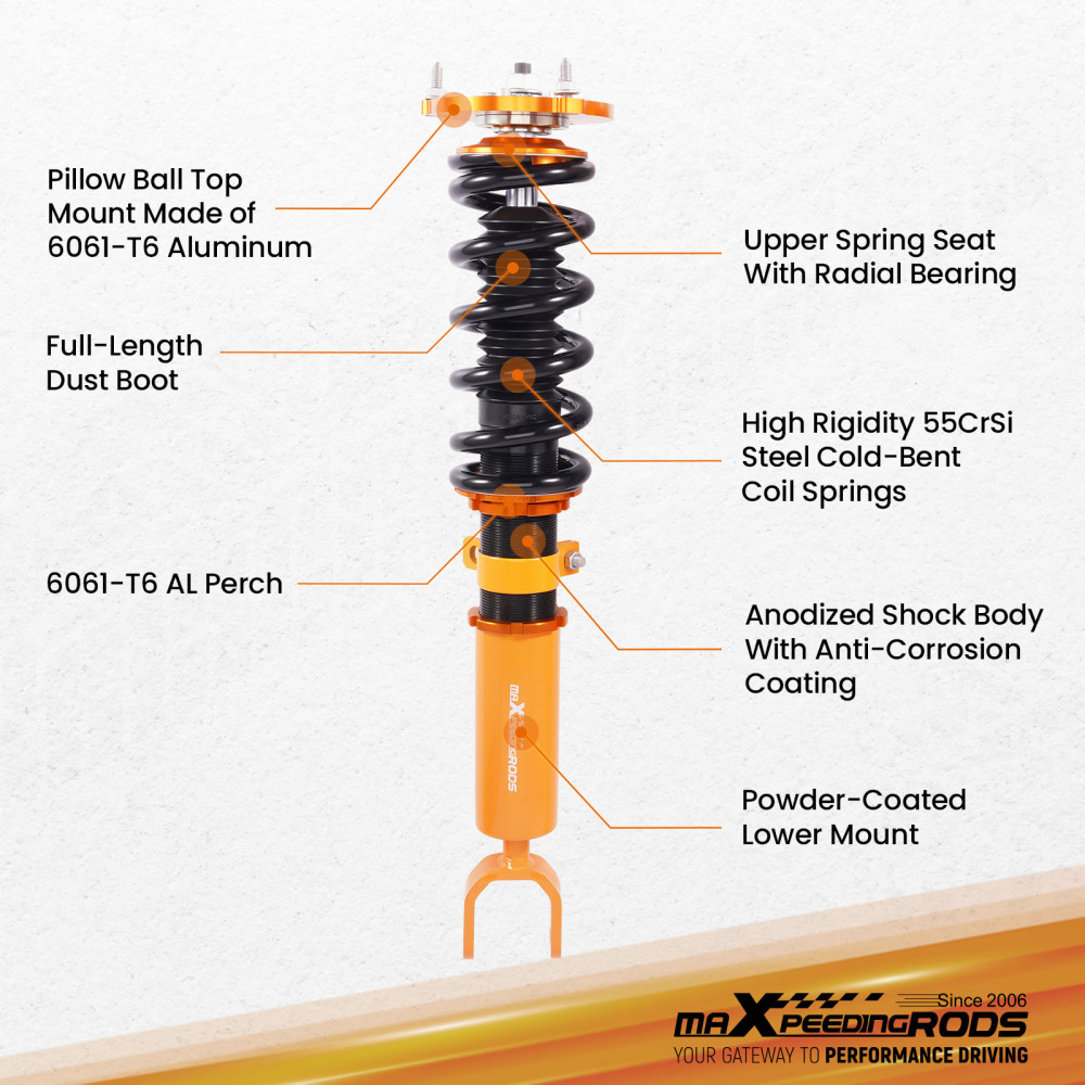 MaXpeedingrods Suspension Coilover compatible for BMW F10 528i 535i 550i RWD 09-16