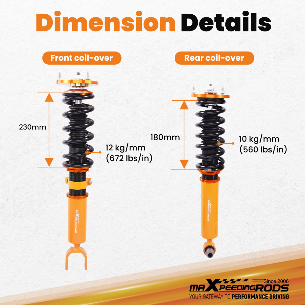 MaXpeedingrods Suspension Coilover compatible for BMW F10 528i 535i 550i RWD 09-16